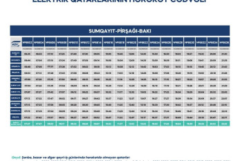 Bakı-Xırdalan-Bakı qatarından istifadə edənlərin NƏZƏRİNƏ: Əlavə reys təyin olunur - CƏDVƏL