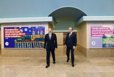 Metronun “Sahil” stansiyası istifadəyə verilib